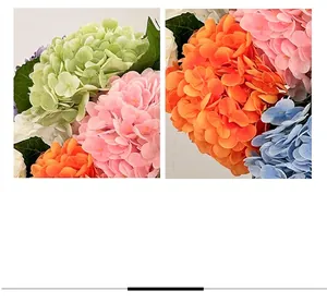 Detailed close-up showing texture and vibrant petals of 3D moisturizing artificial hydrangea