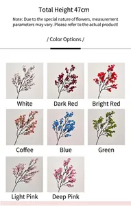 Detalles de flores de gipsófila artificiales en 8 colores con una altura de 47cm