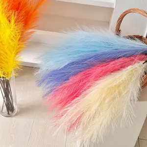 Herbe de la pampa artificielle colorée pour décorations de mariage et bouquets