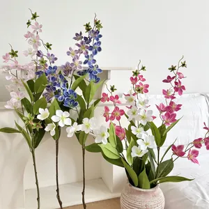 Bouquet di gelsomino artificiale multicolore realistico per elegante decorazione murale