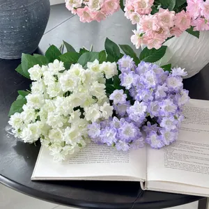 Elegant artificial jasmine and crabapple flower bouquet for home living room decor