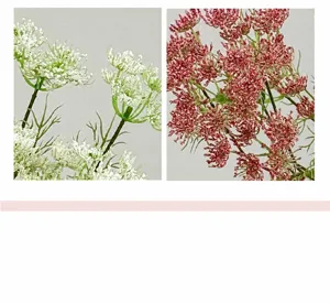 Detailed macro view showing texture of white and dark pink artificial lace flowers