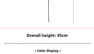 Artificial lilac silk flower 95cm overall height specification and measurement details