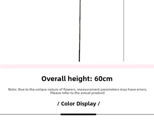 Detailed view of the 60cm artificial Agapanthus flower stem height measurement