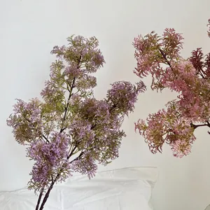 Faux purple coral fern branch with realistic texture for minimalist home interior decor