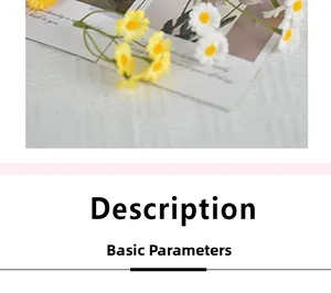 Détail de têtes de marguerites artificielles blanches et jaunes pour accessoires de cheveux