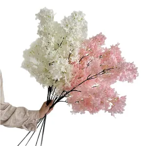 Lush artificial lilac bouquet in pink and white for home and wedding ceiling decor