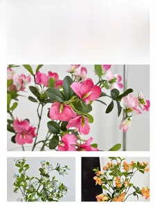 Detailed view of high-quality silk sweet pea artificial flowers in vibrant color options