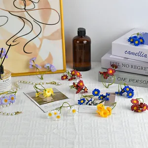 Têtes de marguerites artificielles colorées pour bricolage et décoration