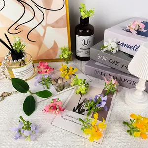 Têtes de Fleurs de Lilas Artificielles Faites Main DIY en Tissu de Soie pour Accessoires Cheveux Mariage Boîte Cadeau
