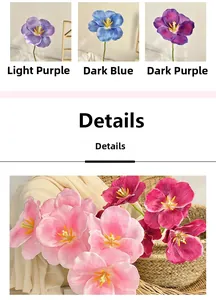 Detailed macro view of 3D printed tulip petals with realistic gradient colors and textures