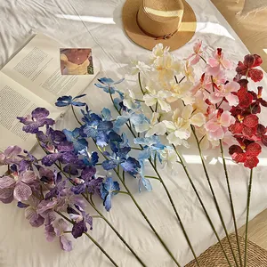 Vibrant 3D printed Vanda orchids in multiple colors for high-end hotel and wedding decor