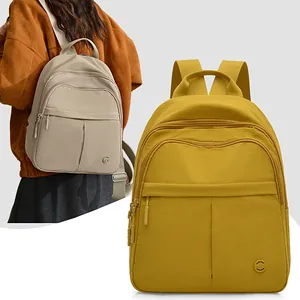 Γυναικείο Σακίδιο Πλάτης Nylon Μόδας Αδιάβροχο Καθημερινό Σχολική Τσάντα Ελαφρύ Ταξιδιού Μονόχρωμο Μινιμαλιστικό Μαθητικό Με Πολλαπλές Τσέπες