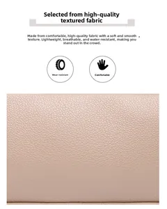 Close-up of litchi grain leather showing soft texture and waterproof material detail