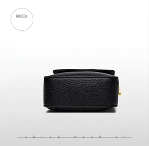 Macro detail of high-quality black litchi pattern leather bottom and neat stitching
