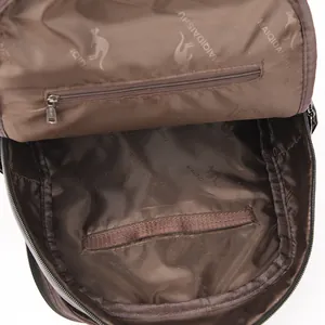 Women's backpack internal view showing large capacity, zipper pocket and compartments