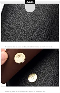 Macro shot of black lychee grain leather texture and premium golden magnetic buckle