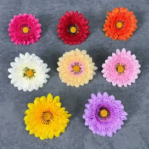 Artificial Satin Gerbera Daisy Flower Heads Fake Daisy For Wedding Party Home Garden DIY Craft Decoration Floral Ornaments