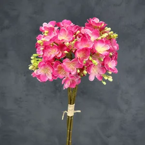 Artificial pink jasmine flower bouquet 39cm for home decor and wedding arrangement