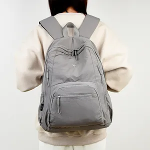 Large Capacity Washed Cloth Backpack Waterproof Outdoor Sports School Bag For Women Men Street Casual Leisure Travel Rucksack