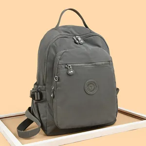 Waterdichte donkergrijze laptop rugzak van duurzaam nylon met grote capaciteit