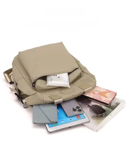 Detailed internal view showing large capacity storage for tablets and essentials