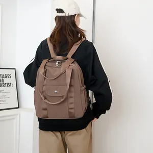 Wasserdichter brauner Nylon-Multifunktionsrucksack mit großer Kapazität und Tragegriff
