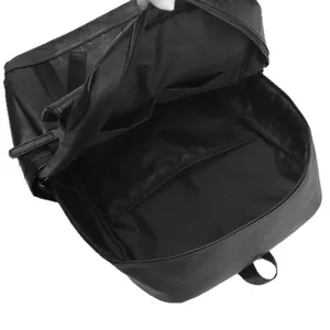 Grand sac à dos professionnel en cuir pour homme noir avec compartiments intérieurs