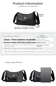 Detailed size specs for woven leather crossbody bag with dimensions and internal layers