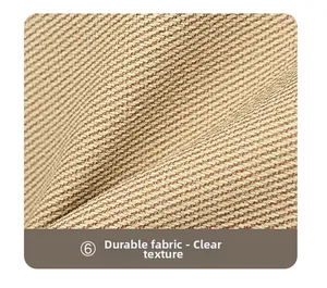 Macro detail of khaki wear-resistant woven fabric showing clear twill texture
