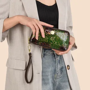 Elegant clutch bag with 3D embossed rose pattern and detachable wristlet strap