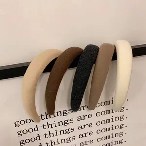 Lot de serre-têtes en éponge rembourrée aux tons chocolat, beige, marron et gris