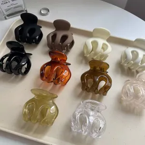 Minimalist Acrylic Hair Claw Clip For Women Korean Style Matte Transparent French Hair Jaw Clip Hair Styling Accessories
