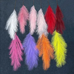 Hierba de pampa artificial de colores y plumas para boda y decoración hogar