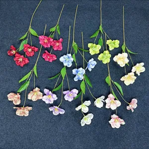 Bunter künstlicher Tulpenstrauß mit 3 Köpfen für Heim- und Hochzeitsdekoration