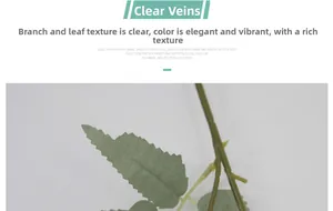 Detailed view of silk chrysanthemum leaves with realistic veins and textured edges