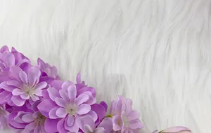 Close-up of silk fabric petals showing clear textures on purple delphinium wedding flower