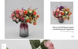 Gedetailleerd beeld van realistische zijden rozen in diverse kleuren voor huis- en bruiloftdecor