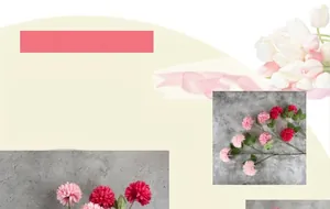 Detail of multi-layered pink and magenta artificial pompon chrysanthemum flower heads