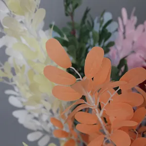 Foglie di arachide artificiali in arancione e bianco per decorazioni nuziali e casa finta