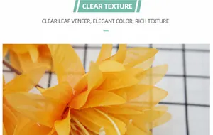 Detailed close-up of orange artificial dahlia petals with realistic fabric texture