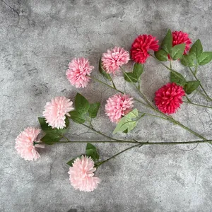 Artificial chrysanthemum stems in pink and red shades for wedding and home decoration