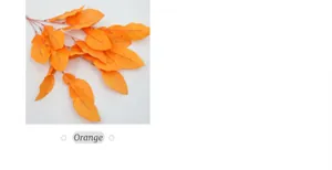 Nahaufnahme künstlicher Pampelmusenblätter in leuchtendem Orange für Heimdekor und Gestecke