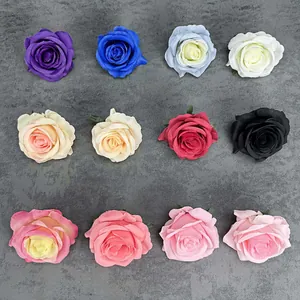 Set di 12 teste di rose artificiali in colori assortiti per decorazioni di nozze fai-da-te