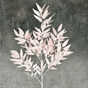 Artificial pink willow leaf branch 95cm tall for wedding home decor and floral arrangement