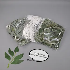 Artificial willow leaf vine garland with 59 large leaves for home decoration