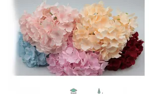 Detailed texture of multi-color silk hydrangea bouquets for wedding flower arrangements