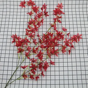 Artificial Oncidium Orchid Flower Silk Fabric Long Branch Dancing Lady Orchid For Wedding Party Home Vase Arrangement Decor
