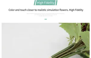 Detailed close-up of artificial African daisy silk stems with realistic green serrated leaves