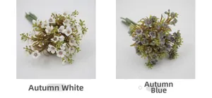 Detailed comparison of Autumn White and Autumn Blue artificial hydrangea bouquets